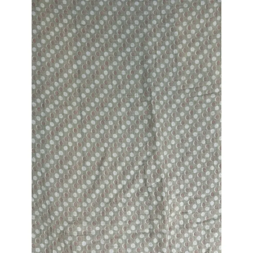 Patina Vie Baby Swaddle Blanket Tan Beige White Pink Polka Dots Muslin Cotton